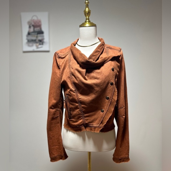 Free People Boho Drape Raw Hem Jacket S - Picture 4 of 11